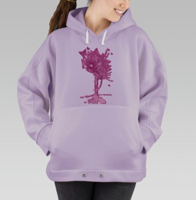 Дерево бабочек, Hoodie Oversize Fiolet