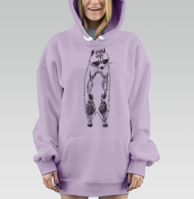 Дерзкий енот, Hoodie Mjhigh Dig Mel, Fiolet, утепленная
