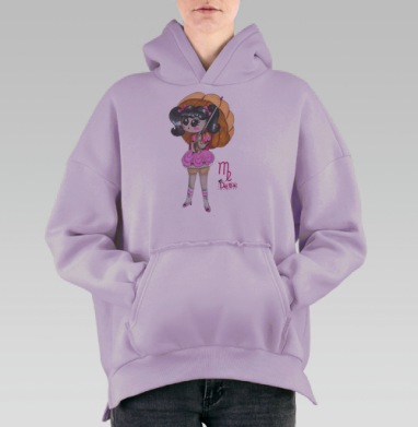Дева от Анны, Hoodie Oversize Fiolet, утепленная