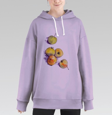 дикие яблочки, Hoodie Long Oversize Fiolet