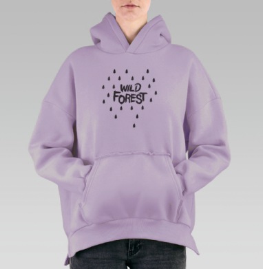 Дикий лес, Hoodie Oversize Fiolet, утепленная