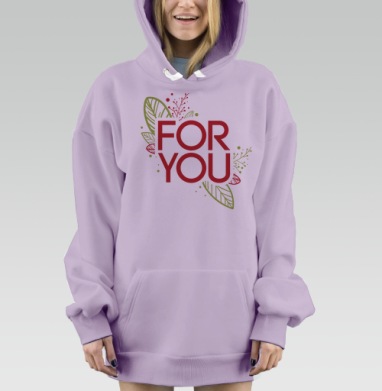 Для вас, Hoodie Mjhigh Dig Mel, Fiolet, утепленная