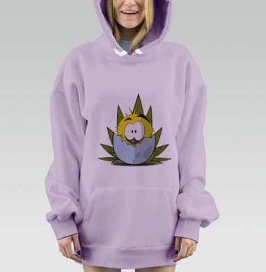 Доброе утро цыпленок, Hoodie Mjhigh Dig Mel, Fiolet, утепленная