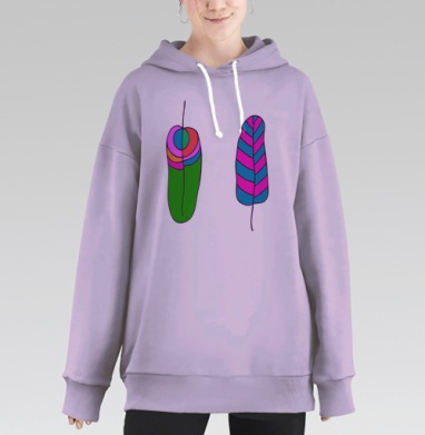 Два пера, Hoodie Long Oversize Fiolet