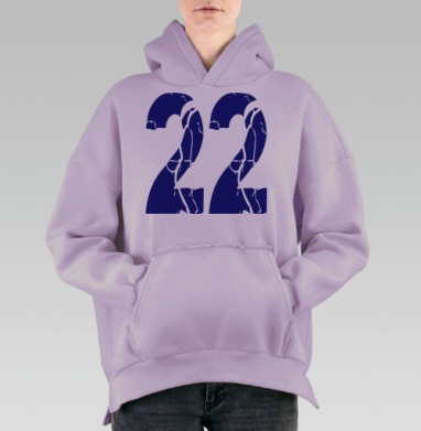 Двадцать два, Hoodie Oversize Fiolet, утепленная