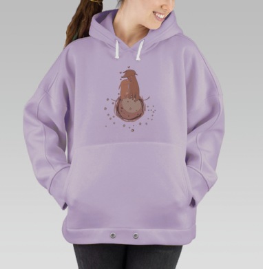 Двое любовь, Hoodie Oversize Fiolet
