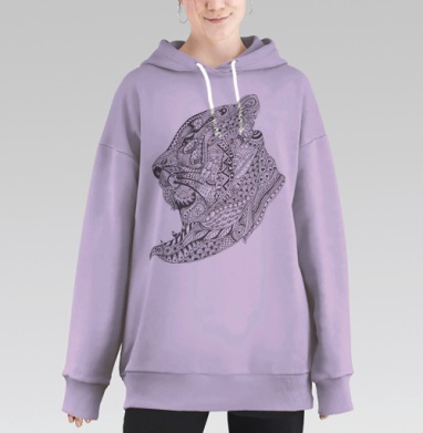 Дзен-Тигр, Hoodie Long Oversize Fiolet