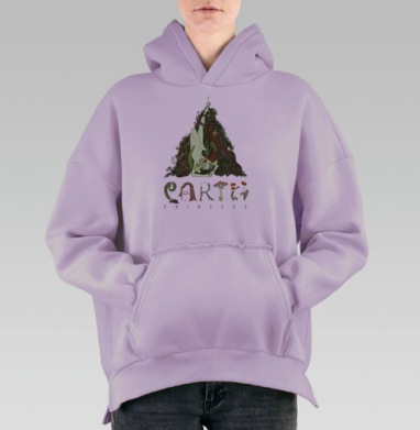 Earth witch / Земная ведьма, Hoodie Oversize Fiolet, утепленная