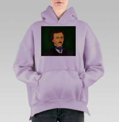 Эдгар Аллан По, Hoodie Oversize Fiolet, утепленная