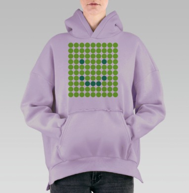 Эко Улыбка, Hoodie Oversize Fiolet, утепленная