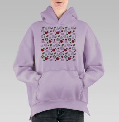 Экология любви, Hoodie Oversize Fiolet, утепленная