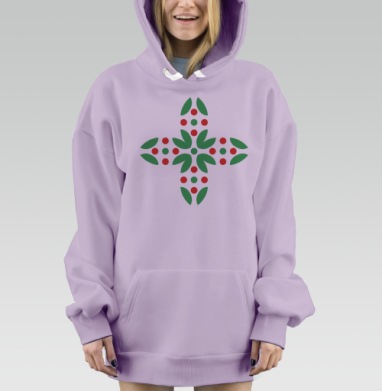 Экология узора, Hoodie Mjhigh Dig Mel, Fiolet, утепленная