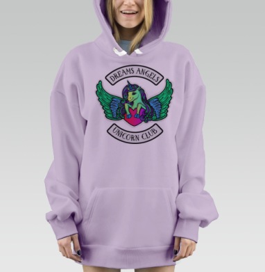 Эмблема с единорогом, Hoodie Mjhigh Dig Mel, Fiolet, утепленная