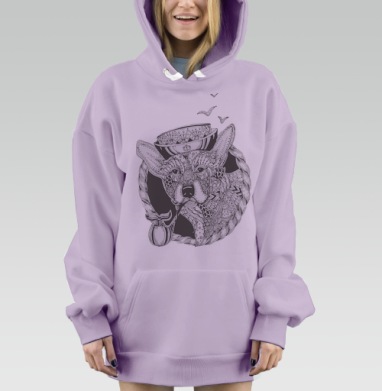 Эй, моряк, Hoodie Mjhigh Dig Mel, Fiolet, утепленная