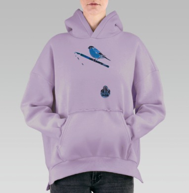 Февраль, Hoodie Oversize Fiolet, утепленная
