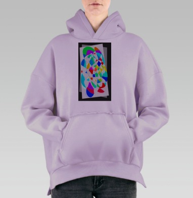 Фрактальный я, Hoodie Oversize Fiolet, утепленная