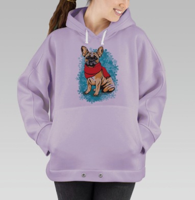 Французский бульдожек, Hoodie Oversize Fiolet