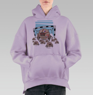 Футботы вперед, Hoodie Oversize Fiolet, утепленная