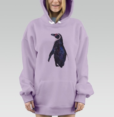 Галактический пингвин, Hoodie Mjhigh Dig Mel, Fiolet, утепленная