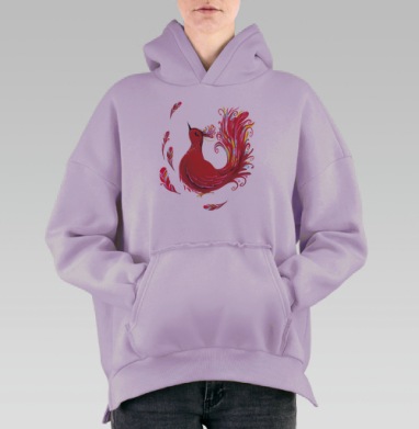 Жар-Птичка, Hoodie Oversize Fiolet, утепленная