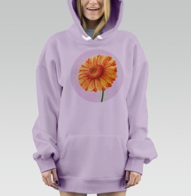 Гербера, Hoodie Mjhigh Dig Mel, Fiolet, утепленная