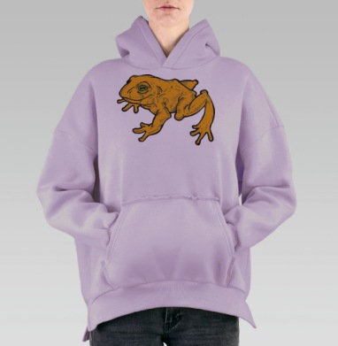 Гипно-жаба, Hoodie Oversize Fiolet, утепленная