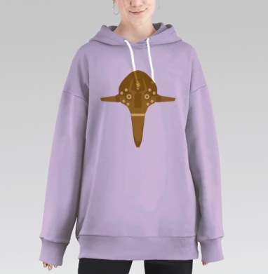 ГЛАЗА ШАМАНА, Hoodie Long Oversize Fiolet