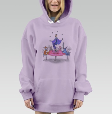 Жонглер, Hoodie Mjhigh Dig Mel, Fiolet, утепленная