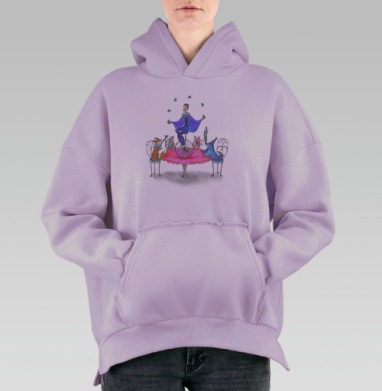 Жонглер, Hoodie Oversize Fiolet, утепленная
