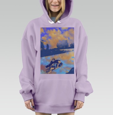 Гонщик, Hoodie Mjhigh Dig Mel, Fiolet, утепленная