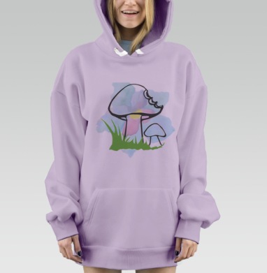 Грибочек, Hoodie Mjhigh Dig Mel, Fiolet, утепленная