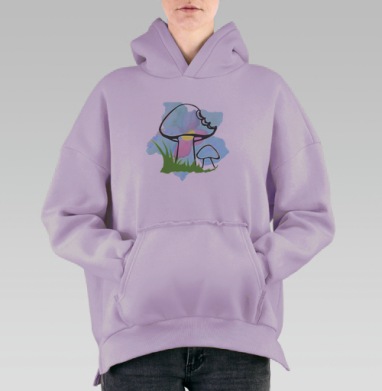 Грибочек, Hoodie Oversize Fiolet, утепленная