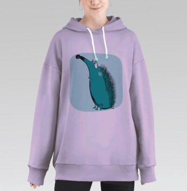Грустный Ёж, Hoodie Long Oversize Fiolet