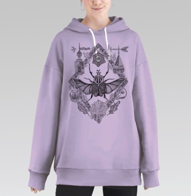 Жук-голиаф, Hoodie Long Oversize Fiolet