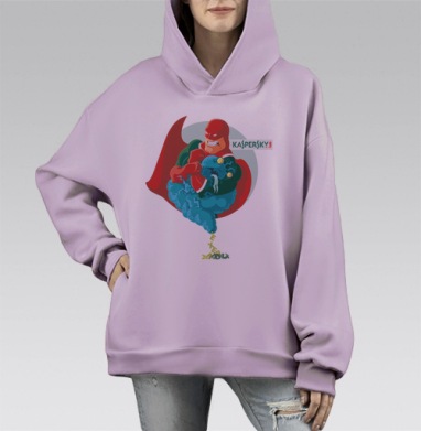 И никаких компромиссов, бля!, Hoodie Mono Fiolet, оверсайз, утепленная