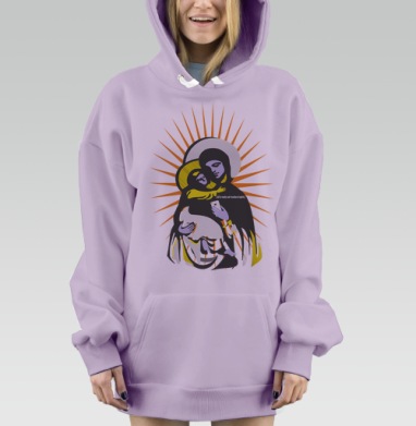 Икона, Hoodie Mjhigh Dig Mel, Fiolet, утепленная