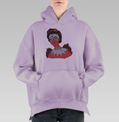 Инди, Hoodie Oversize Fiolet, утепленная