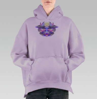 Инопланетянка, Hoodie Oversize Fiolet, утепленная