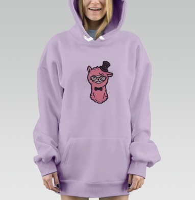 Интеллигентная лама, Hoodie Mjhigh Dig Mel, Fiolet, утепленная