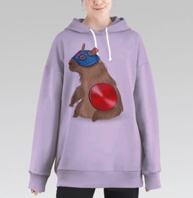 Капитан капибара, Hoodie Long Oversize Fiolet