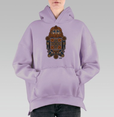 Кельтская йога, Hoodie Oversize Fiolet, утепленная