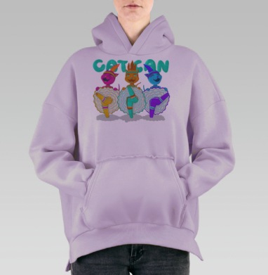 Кэт-Кан, Hoodie Oversize Fiolet, утепленная