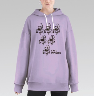 кэтс инвайдерс, Hoodie Long Oversize Fiolet