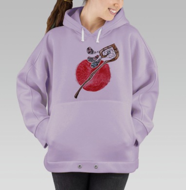Киберпанк ловец снов с механическими подвесками, Hoodie Oversize Fiolet