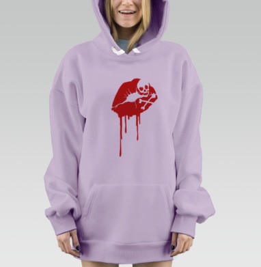 Kissdead / Поцелуй смерти, Hoodie Mjhigh Dig Mel, Fiolet, утепленная