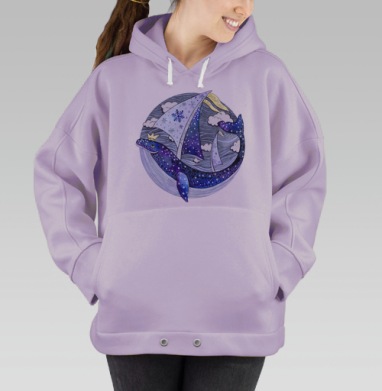 Кит-корабль, Hoodie Oversize Fiolet