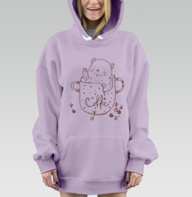 Кофейное, Hoodie Mjhigh Dig Mel, Fiolet, утепленная