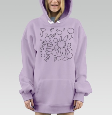 Конфеты и сладости, Hoodie Mjhigh Dig Mel, Fiolet, утепленная