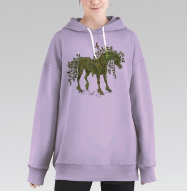 Konik / Коник, Hoodie Long Oversize Fiolet