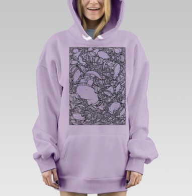 Коннект, Hoodie Mjhigh Dig Mel, Fiolet, утепленная